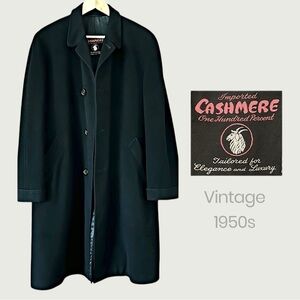 vintage Jacobson’s 100% cashmere overcoat black size M/L